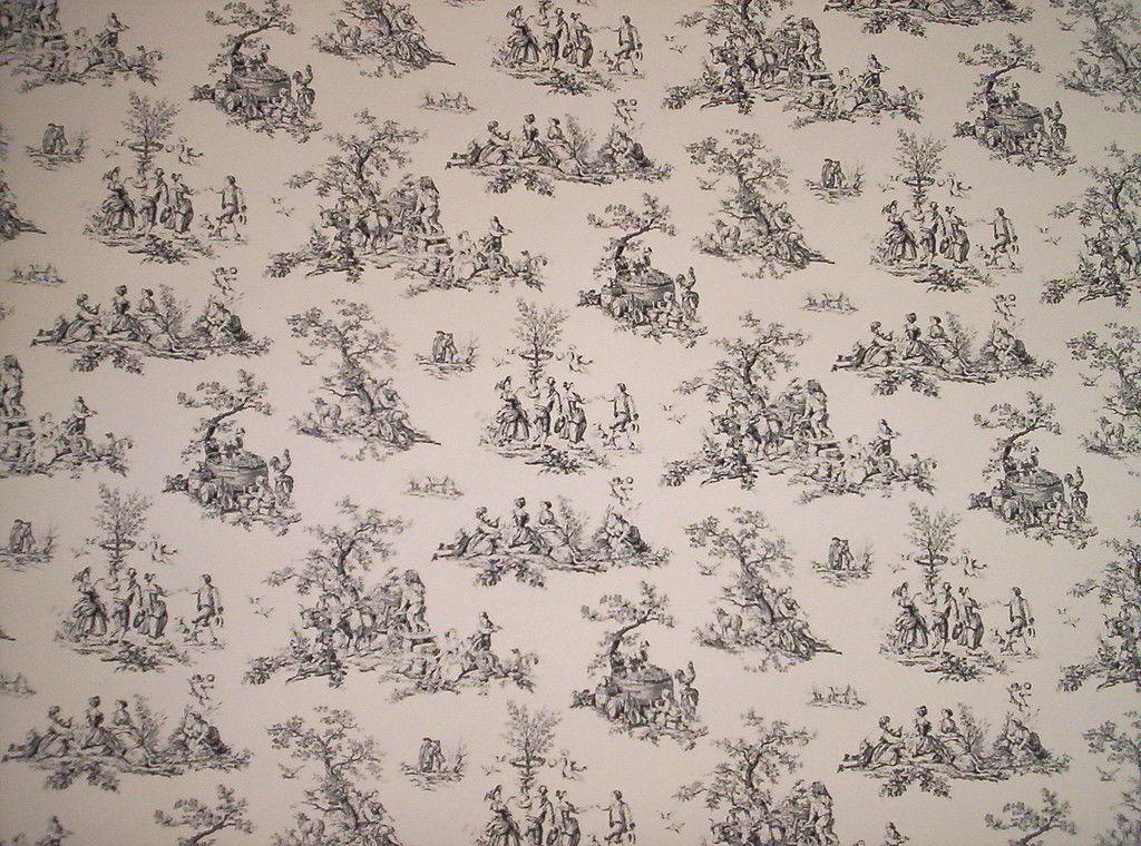 Beautiful And Toile Wallpaper Black White All