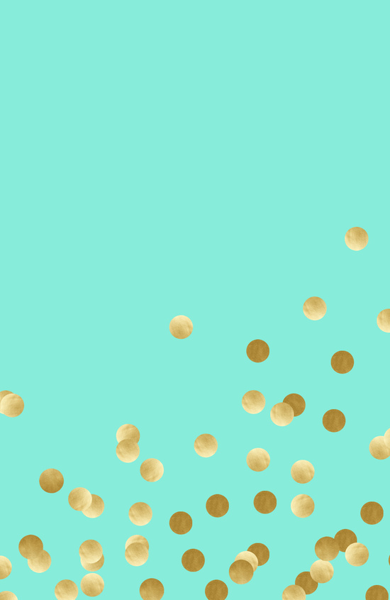Gold Confetti On Mint Art Print By Katie Chastain Society6