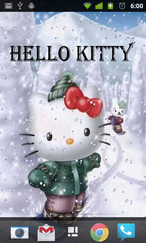 Hello Kitty Winter Live Wallpaper App For Android