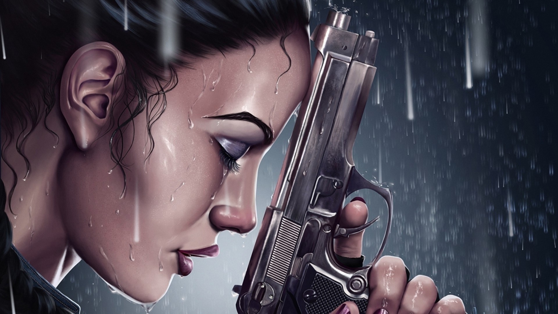 Women Tomb Raider Lara Croft Beretta 92fs Wallpaper HD