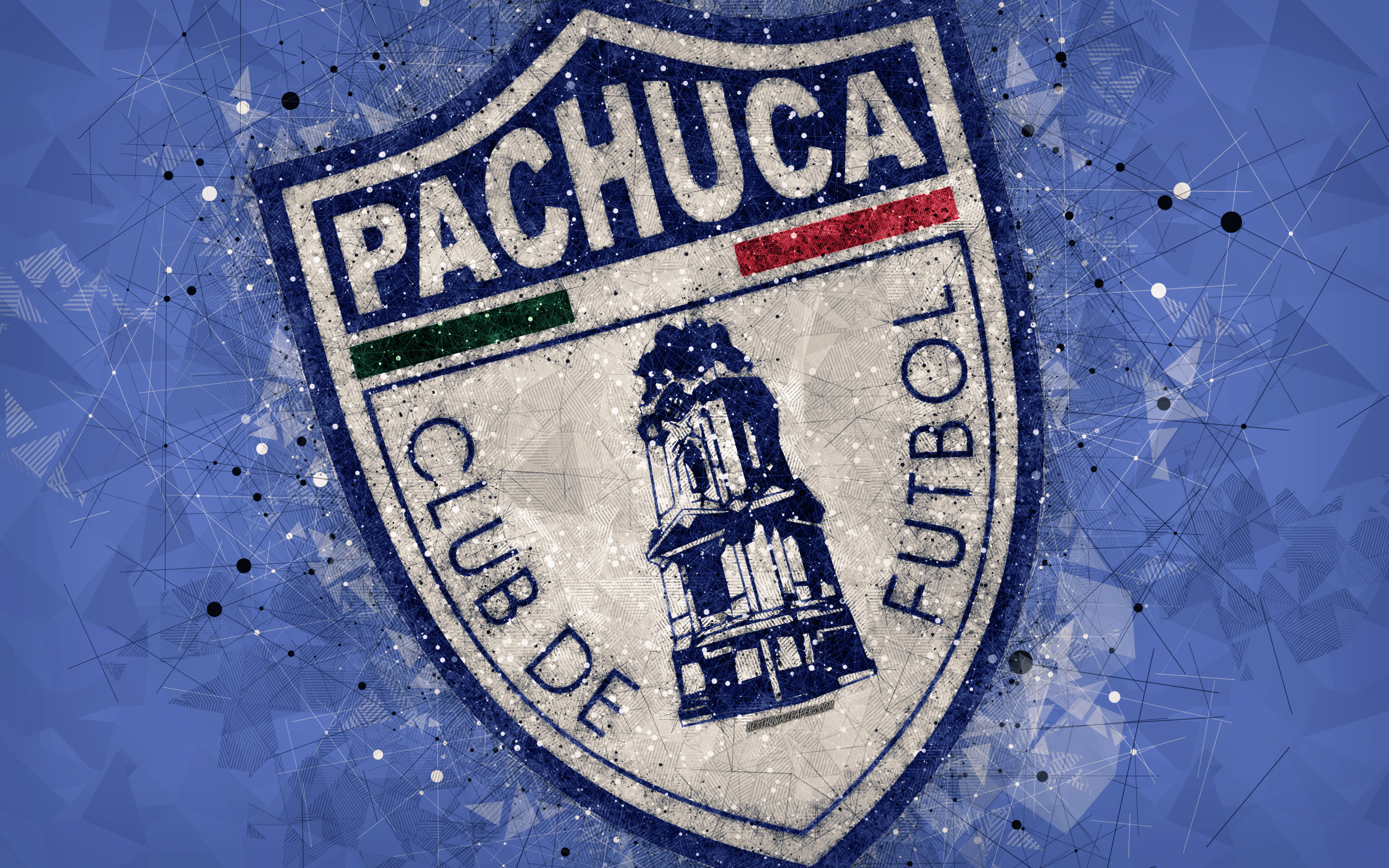 Wallpaper Cf Pachuca 4k Geometric Art Logo Mexican