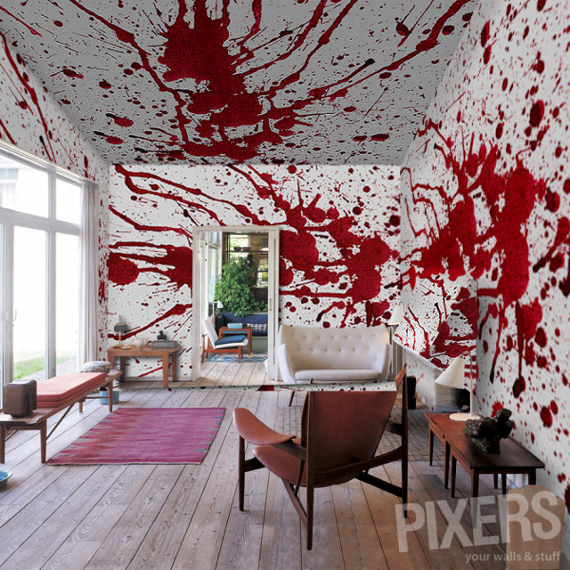 Somebody S Calling The Cops Blood Stain Wallpaper Geekologie