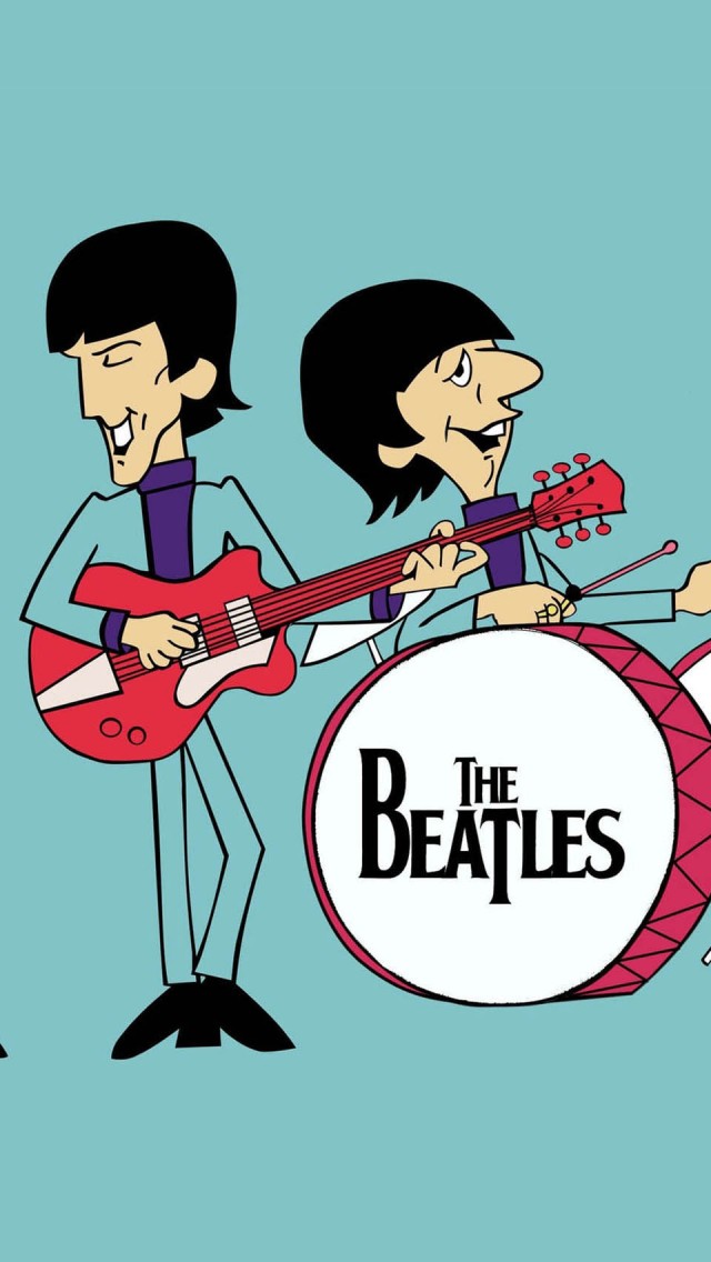 The Beatles Cartoon iPhone Wallpaper Tags Series