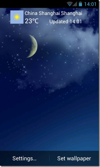 Weather Sky Android Live Wallpaper That Depicts Time Of Day