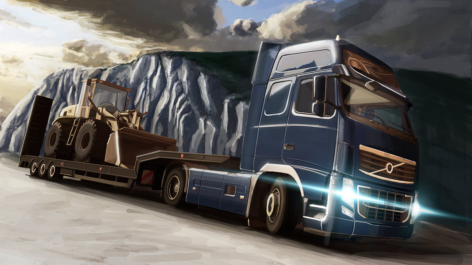 Euro Truck Simulator Tractor Semi Rigs Rig D Wallpaper Background