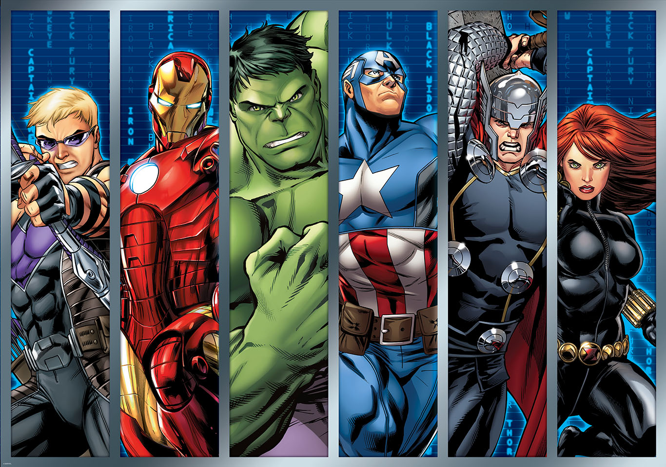 Marvel Avengers Assemble Strips Photo Wallpaper Wall Mural Cn 964p