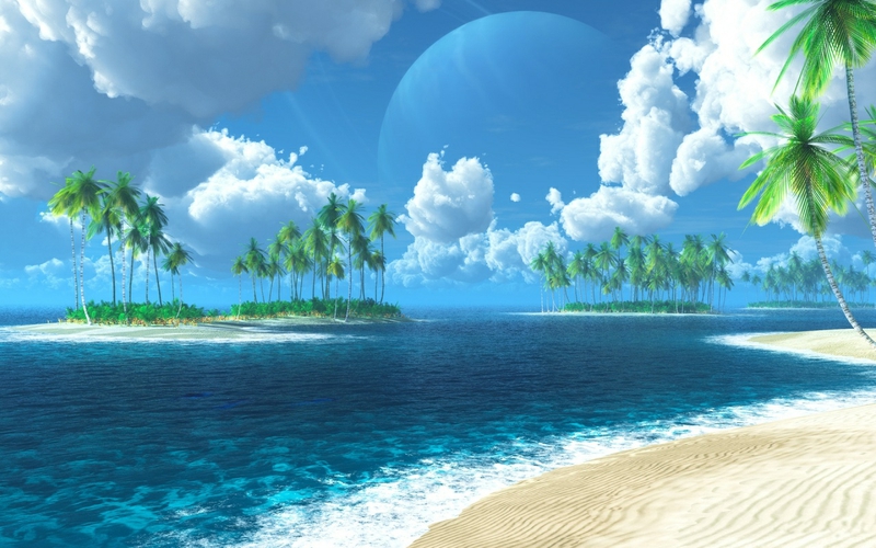  PEACEFUL TROPICAL ISLAND Nature Beaches HD Desktop Wallpaper