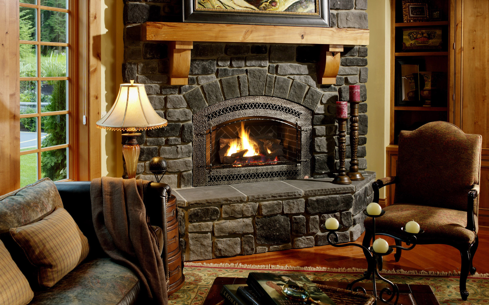 Home Fireplace Desktop Wallpaper HD