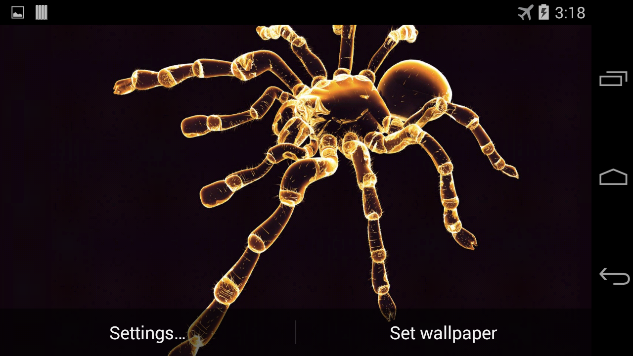 Neon Spider Live Wallpaper Wonderful Interactive