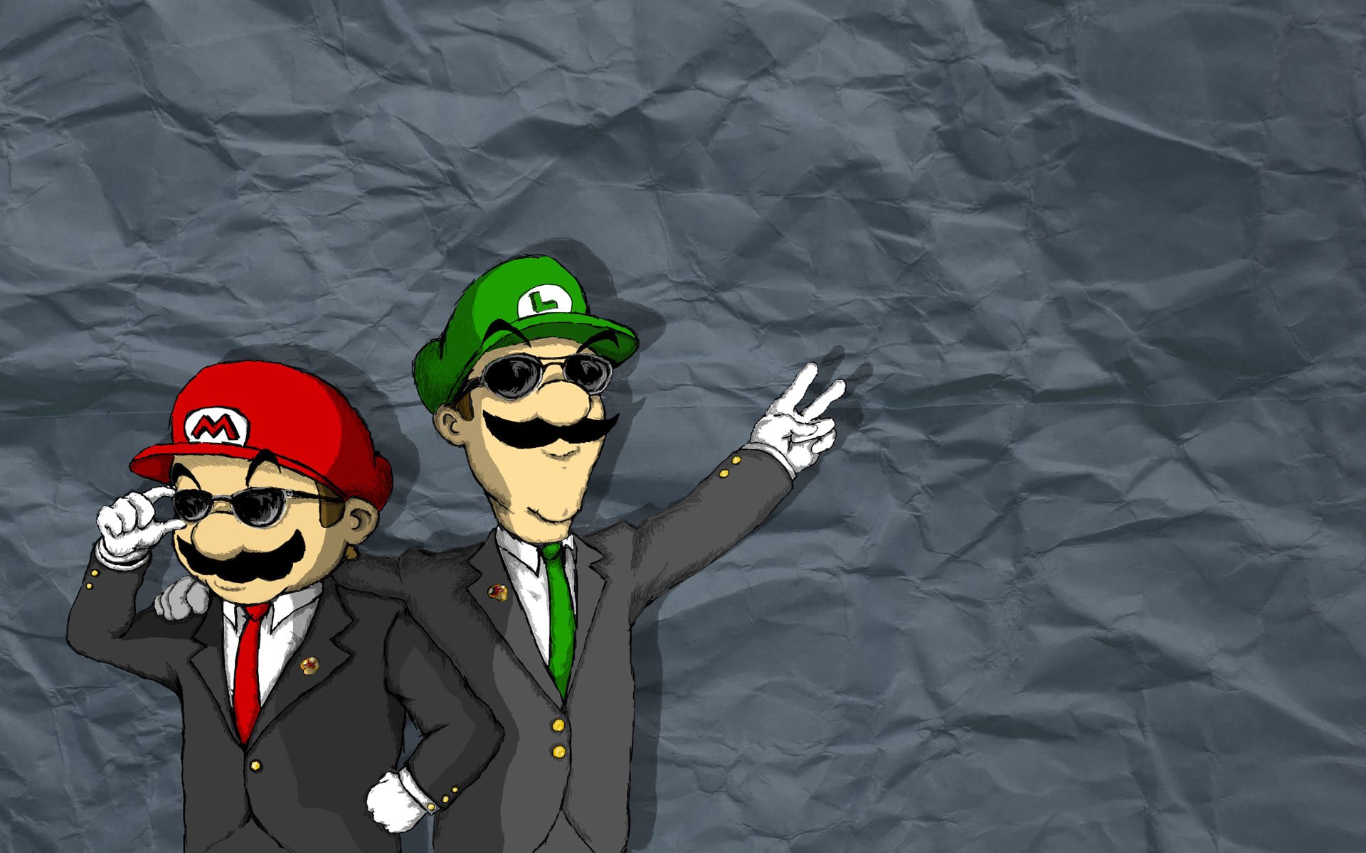 Games Wallpaper Mario And Luigi Drawn