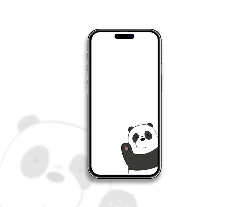 We Bare Bears Panda White Wallpaper