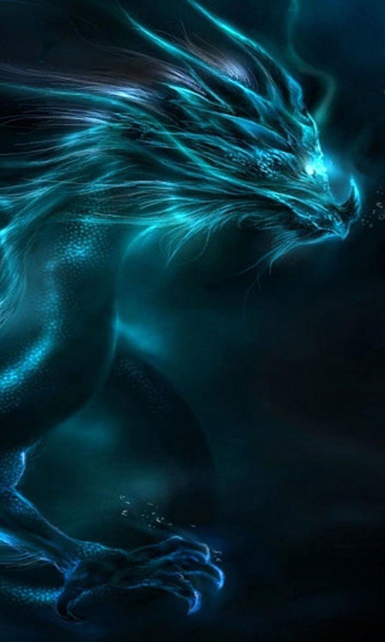 Fantasy Blue Dragon Jpg Phone Wallpaper By Twifranny