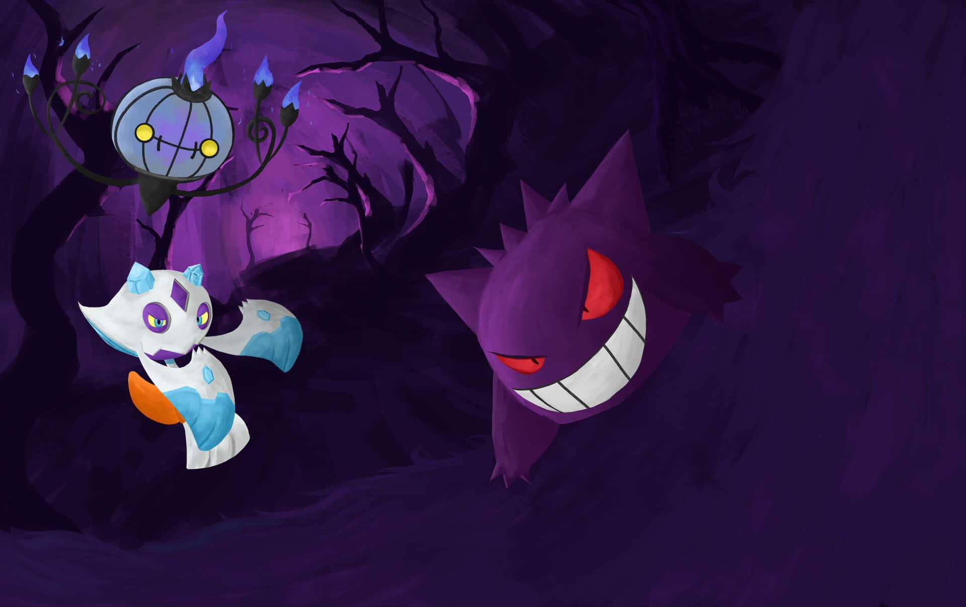 Throw On Your Scariest Cloak For Pokemon Halloween Wallpaper