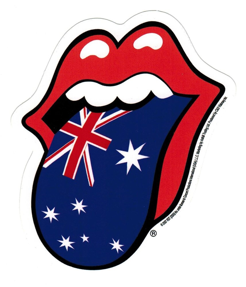  Decor Stickers The Rolling Stones Australian Flag Tongue Sticker