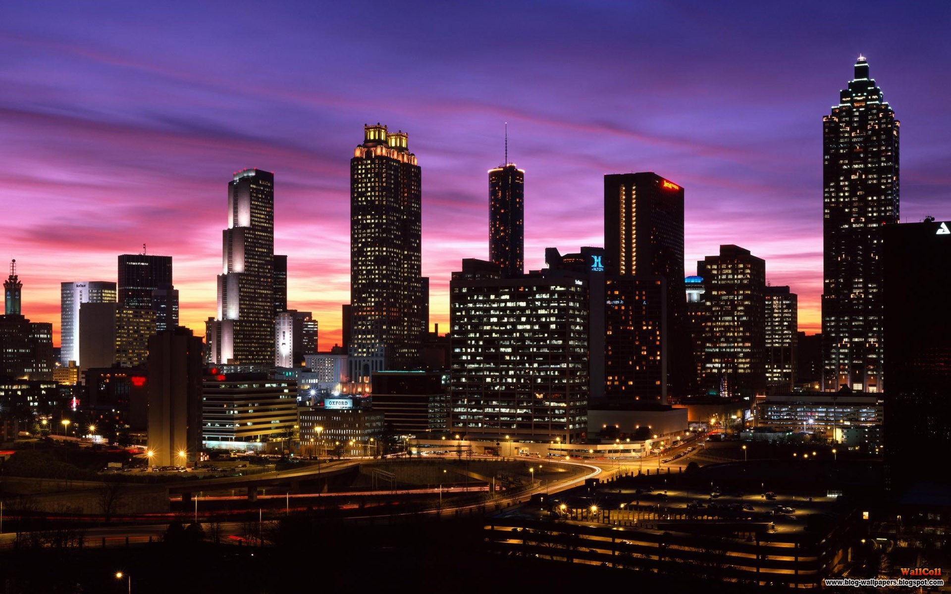 Night Cityscapes Cities Atlanta City Wallpaper