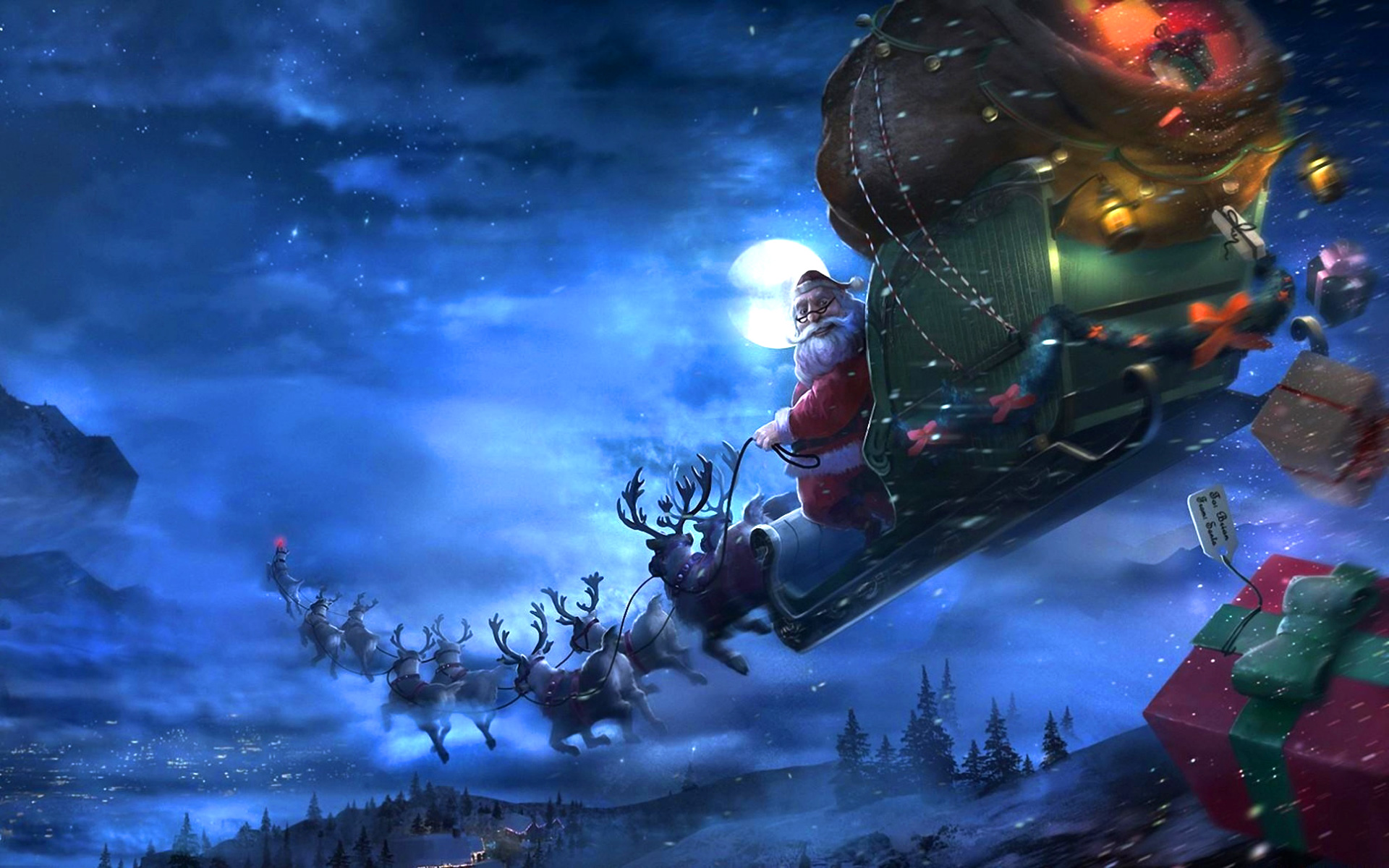 Santa Claus Is Ing To Town Puter Desktop Wallpaper