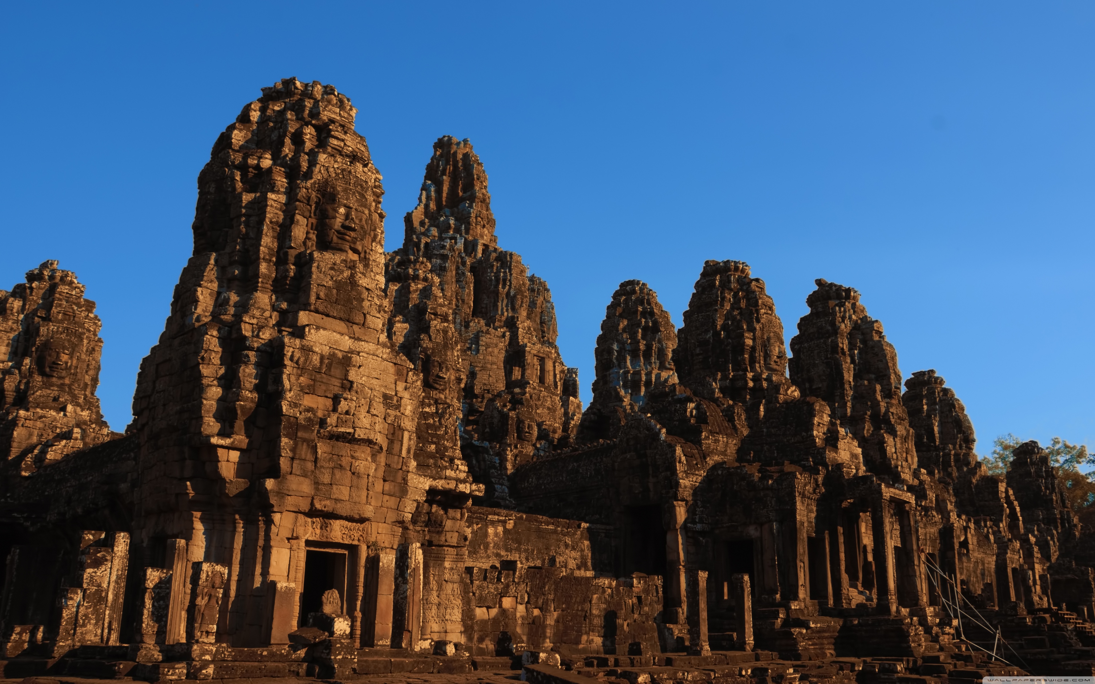 Bayon Temple In Cambodia Ultra Hd Desktop Background Wallpaper For