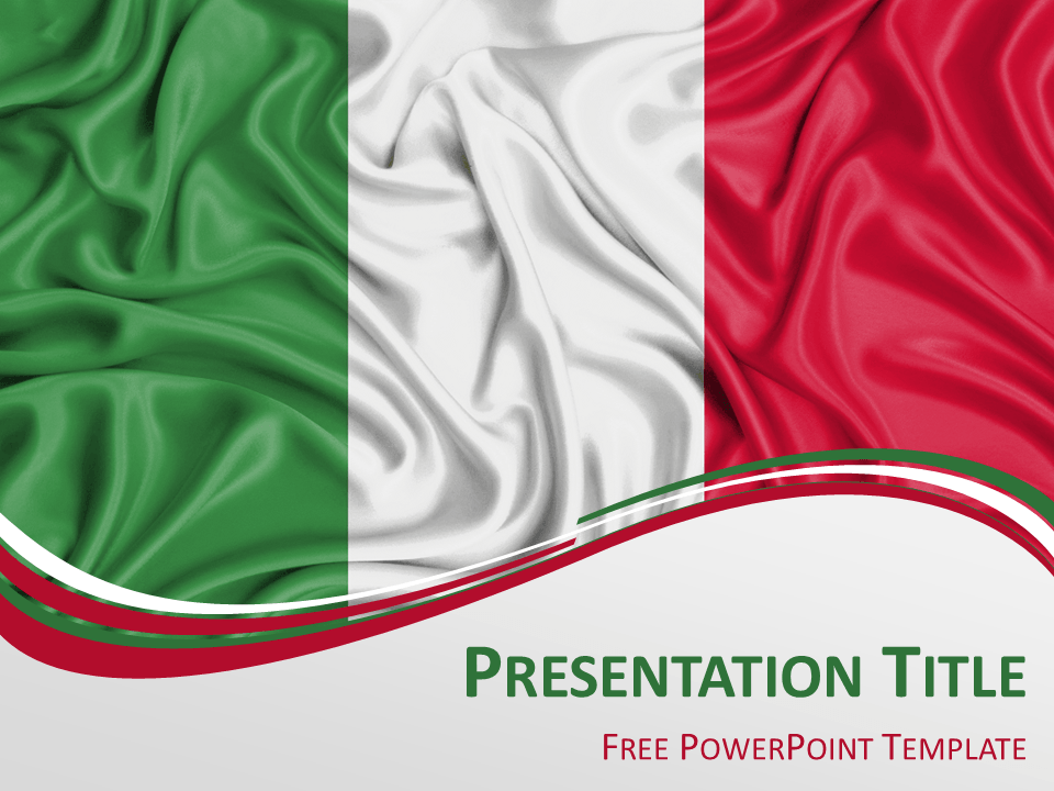 Italy Flag PowerPoint Template   PresentationGOcom