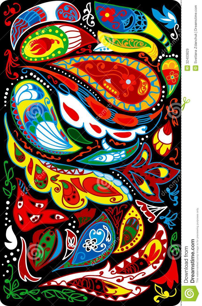 Colorful Paisley Background