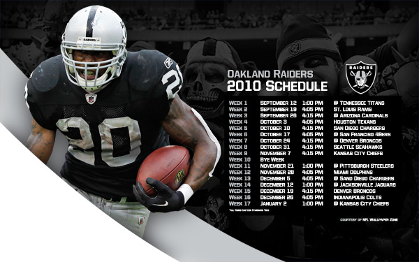 Zone Oakland Raiders Schedule Wallpaper Darren Mcfadden