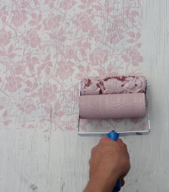 Paint Roller In Sweet Sea Roses By Not Wallpaper Patterned