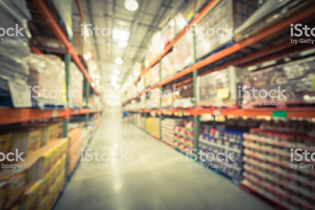 Filtered Image Blurry Background Customer Shopping At Bigbox