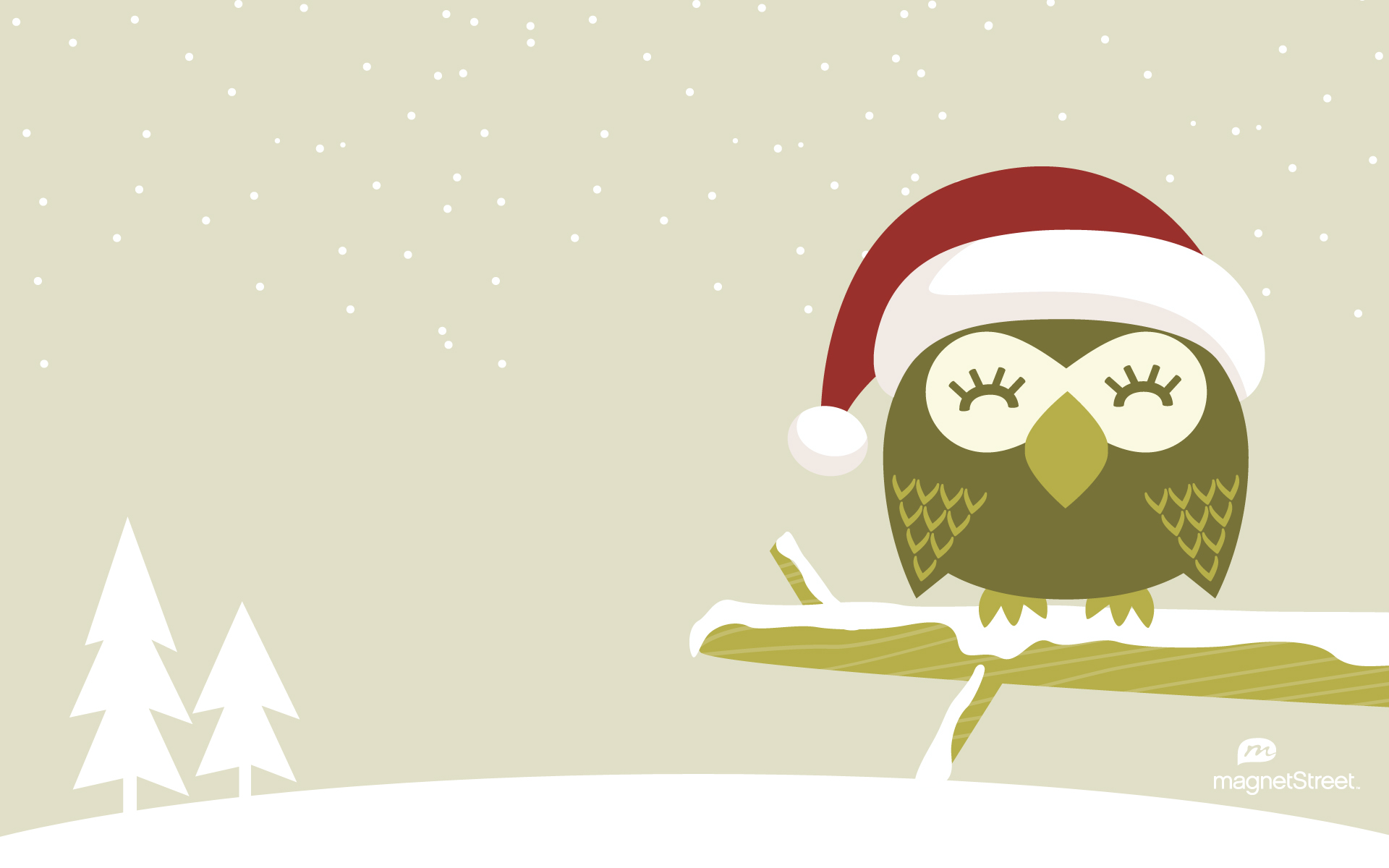 Bie Friday Christmas Owl Wallpaper