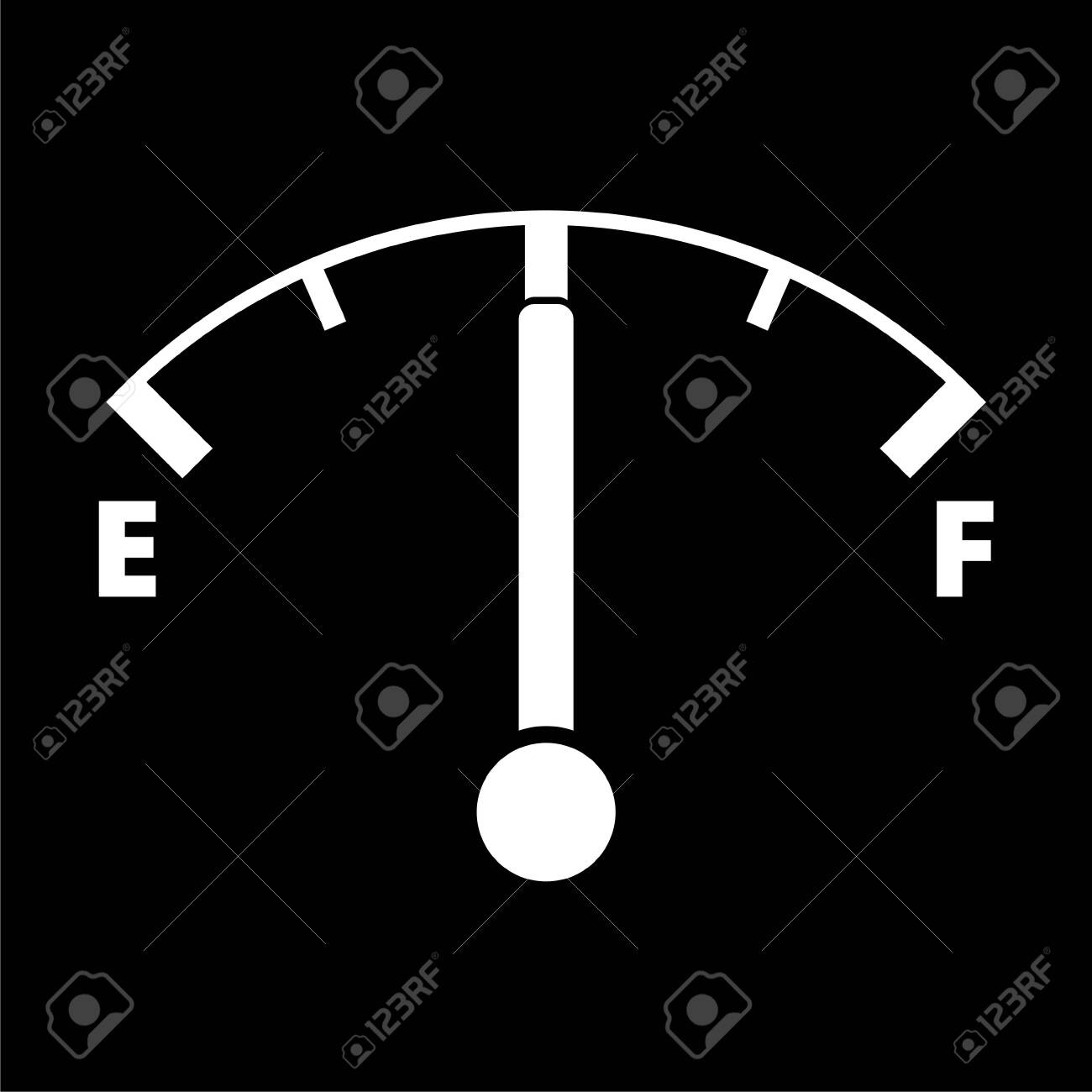 Free download Fuel Gauge Icon Full Gas Tank On Dark Background Royalty