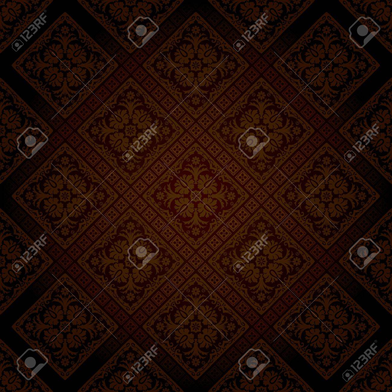 Seamless Wallpaper In Dark Chocolate Color Royalty Cliparts
