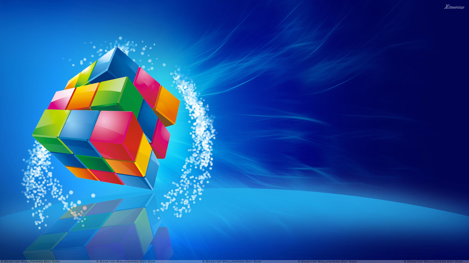 Free download Color Cube On Blue Background Wallpaper [1920x1080] for your  Desktop, Mobile & Tablet | Explore 50+ Blue Color Wallpaper for Computer |  Blue Computer Backgrounds, Blue Computer Background, Blue Color Background  Wallpaper