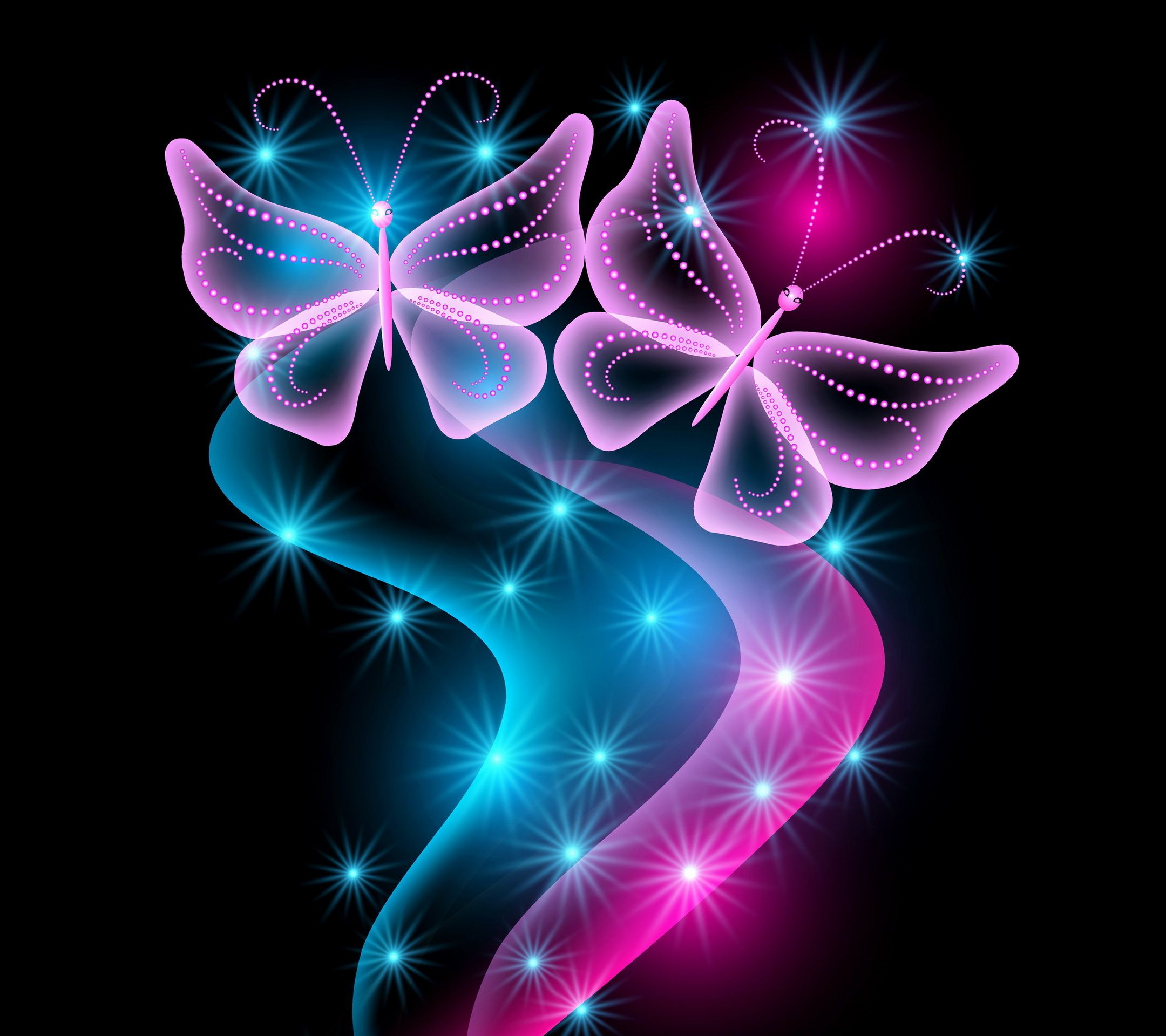 Butterfly Wallpaper For Kindle Fire HD Pink Sparkle