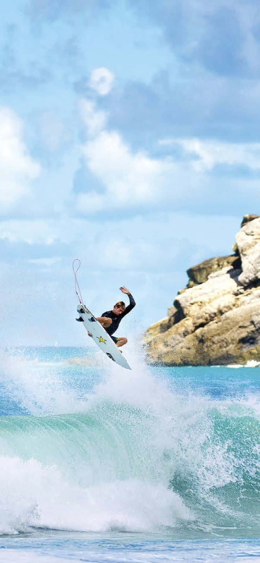 Surfing Waves iPhone Wallpaper