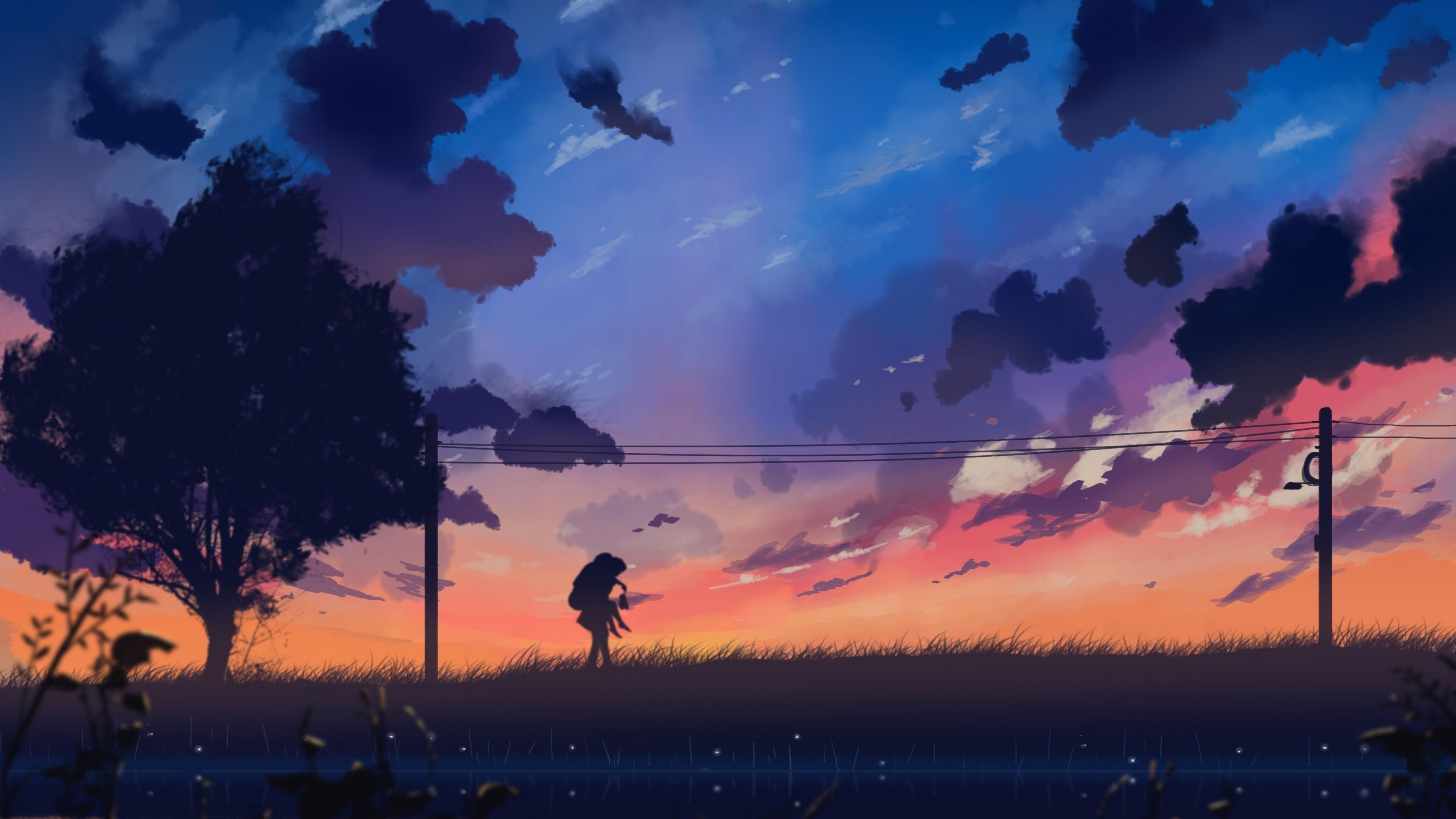 Aesthetic Anime Landscape Wallpaper c09