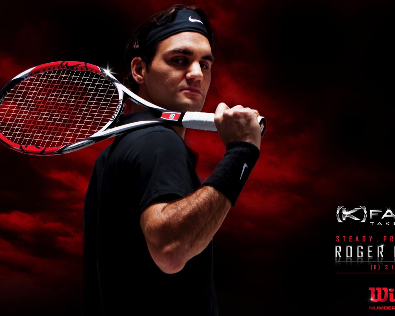 Wallpaper Roger Federer Racket Tennis Player