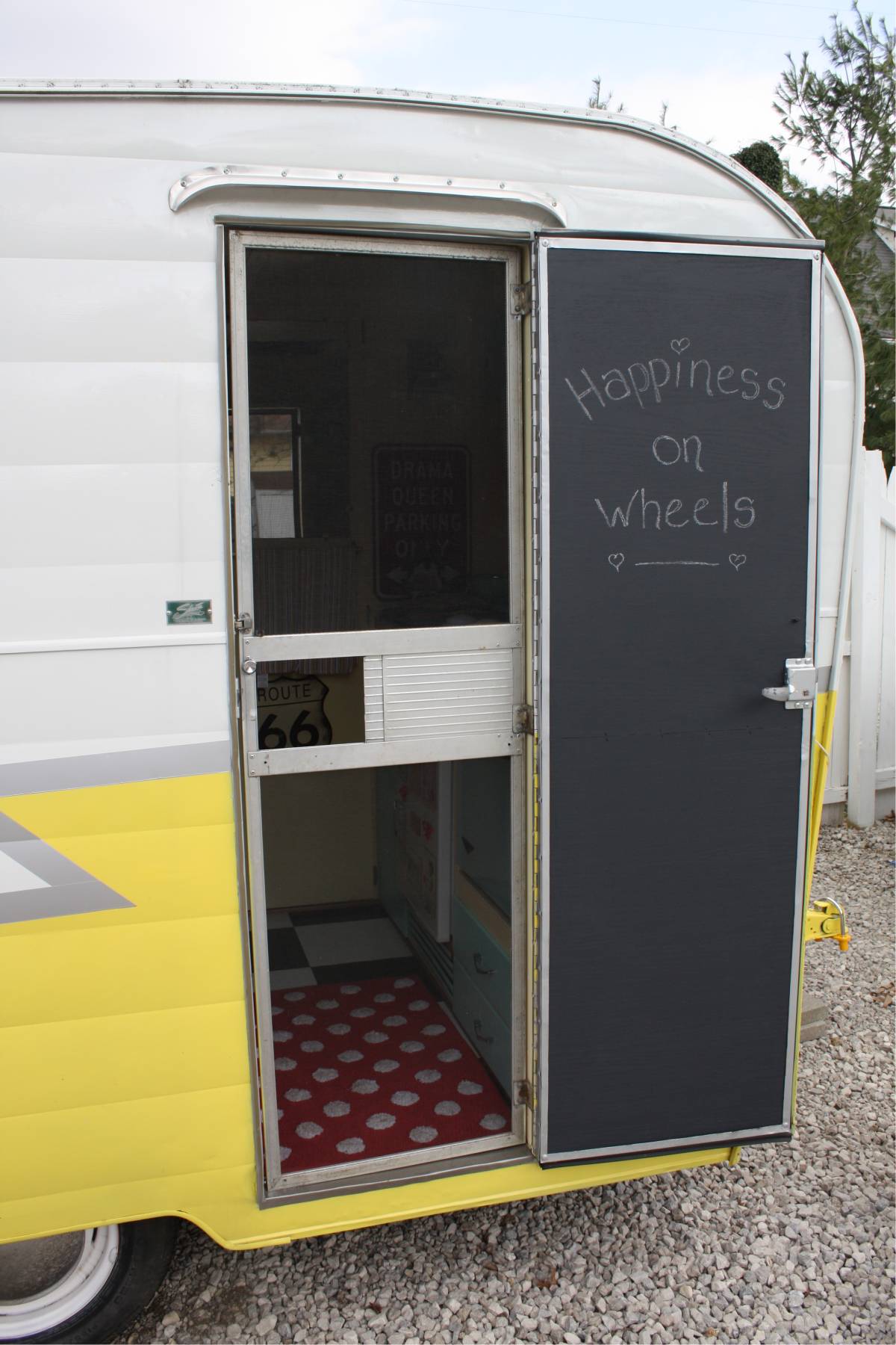 How to Paint Your Vintage Trailer Door with Chalkboard Paint