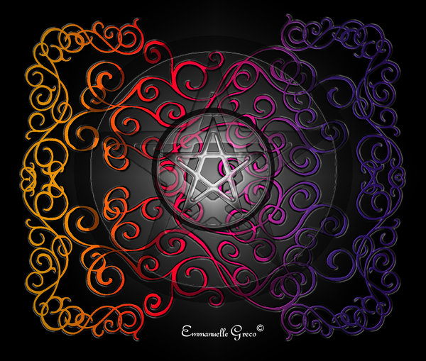 Wiccan Pentacle Background Background2 By Gar