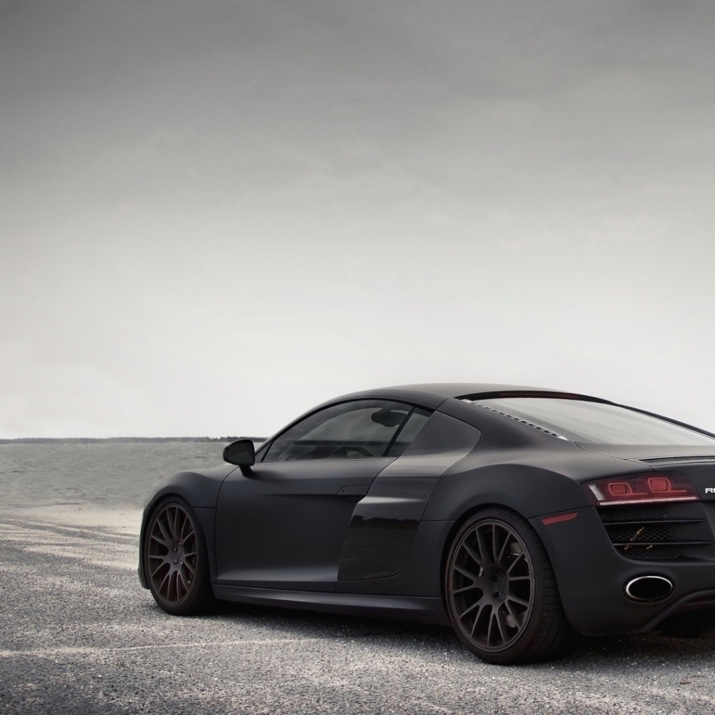 Cars Audi r8 Matte Wallpaper Black Car