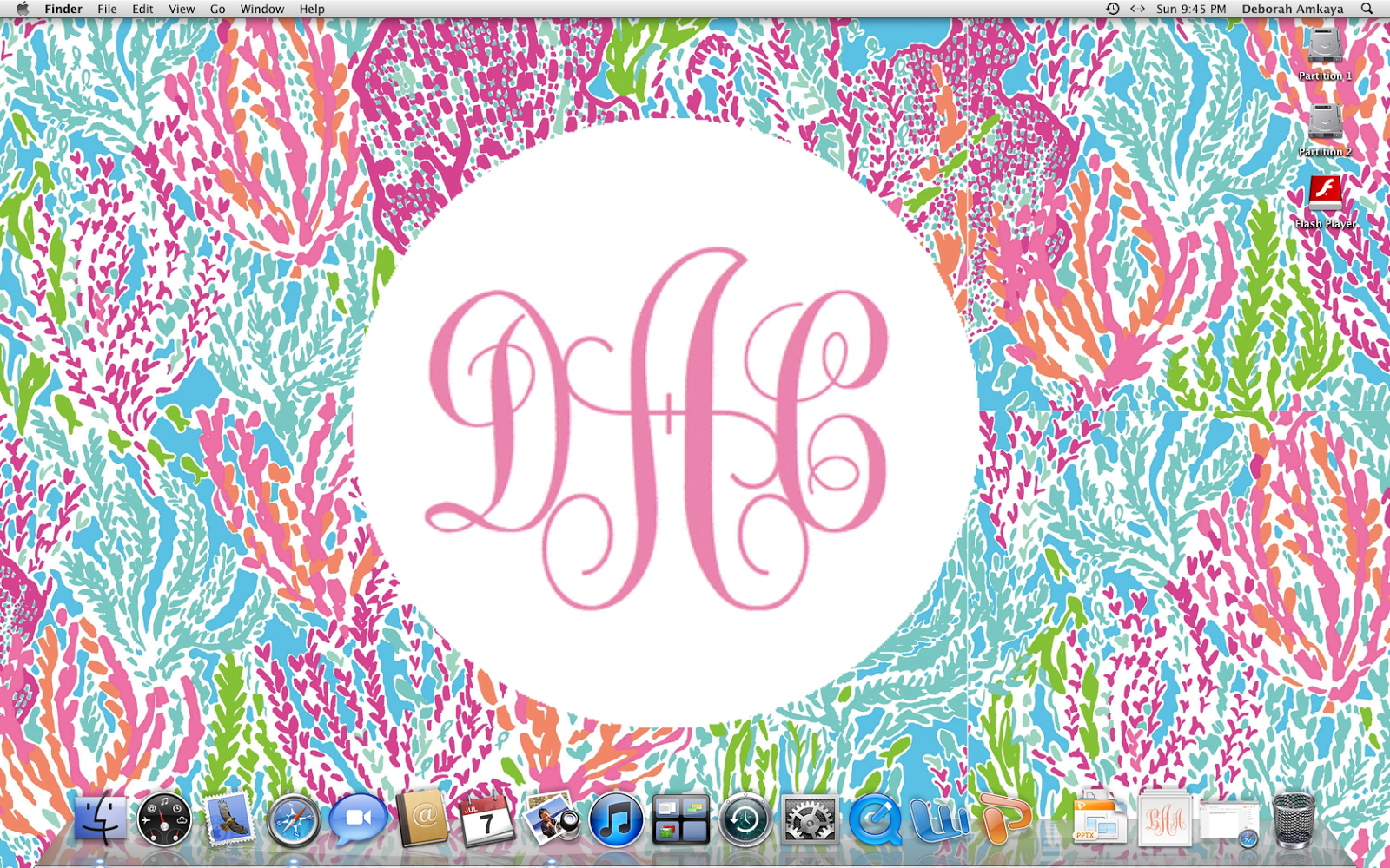 Monogrammed Desktop Background