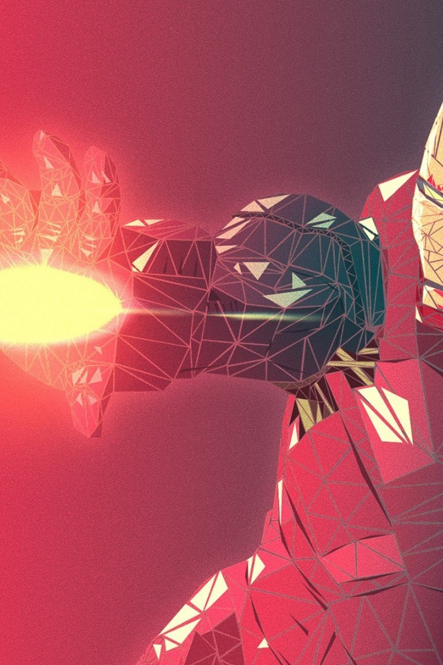Fractal Iron Man 3d Render iPhone Wallpaper