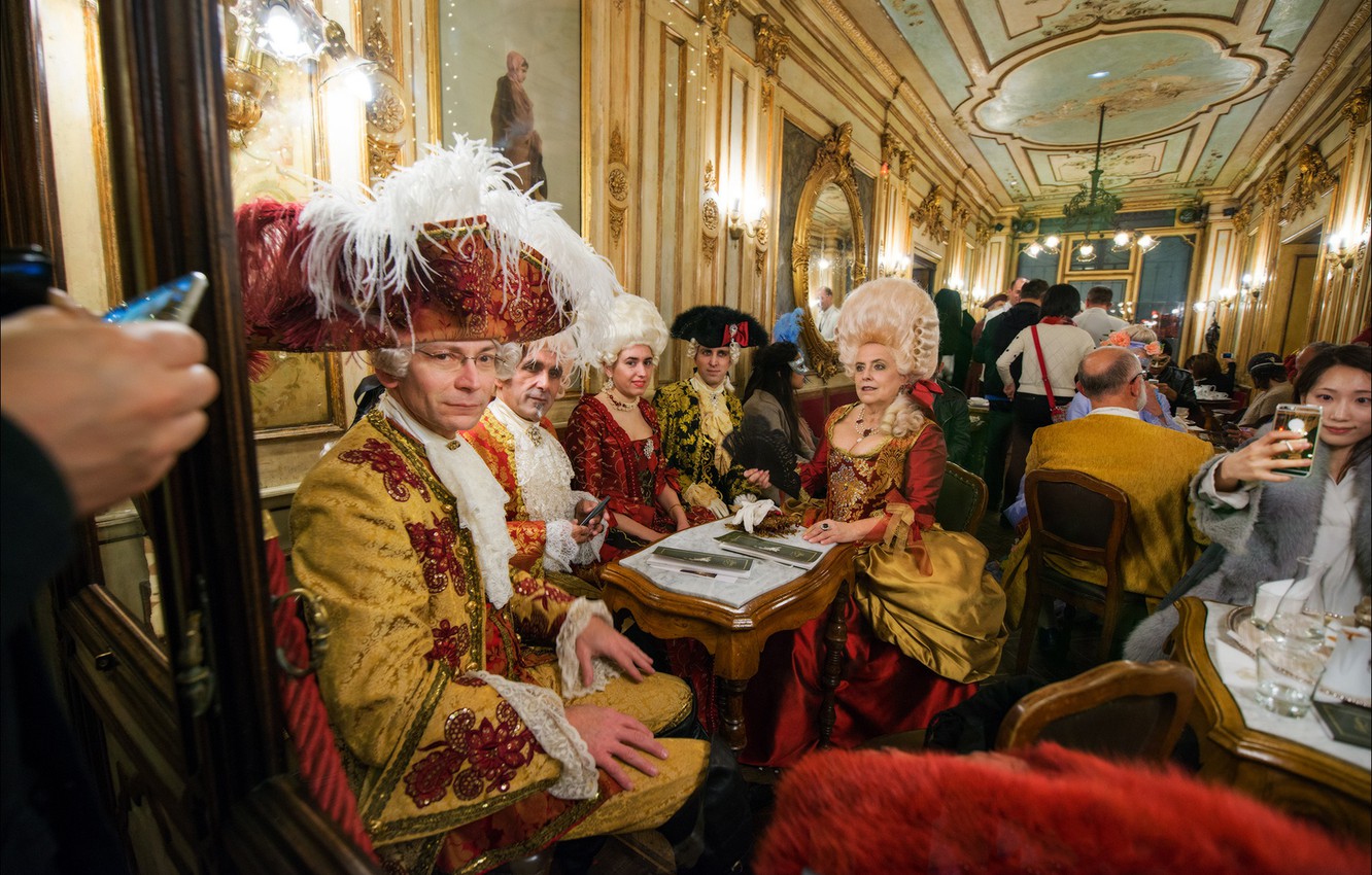 Wallpaper Italy Costume Venice Carnival Cafe Florian Image