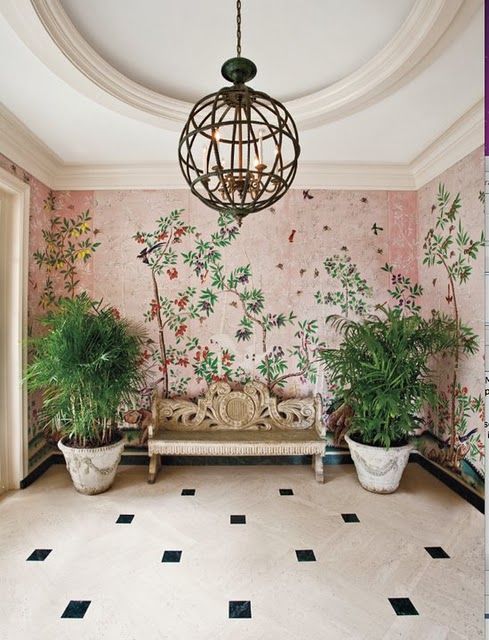 Entrance Hall Wallpaper Chinoiserie Chic