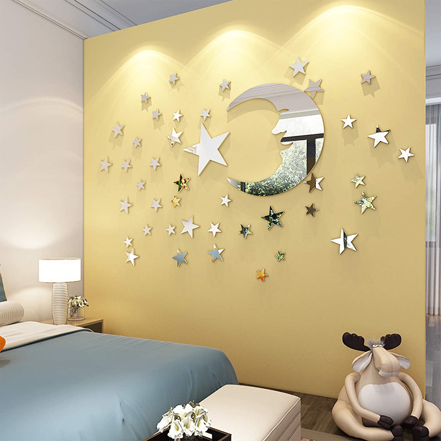 Amazon Moon And Stars Wall Stickers 30cm Largest With