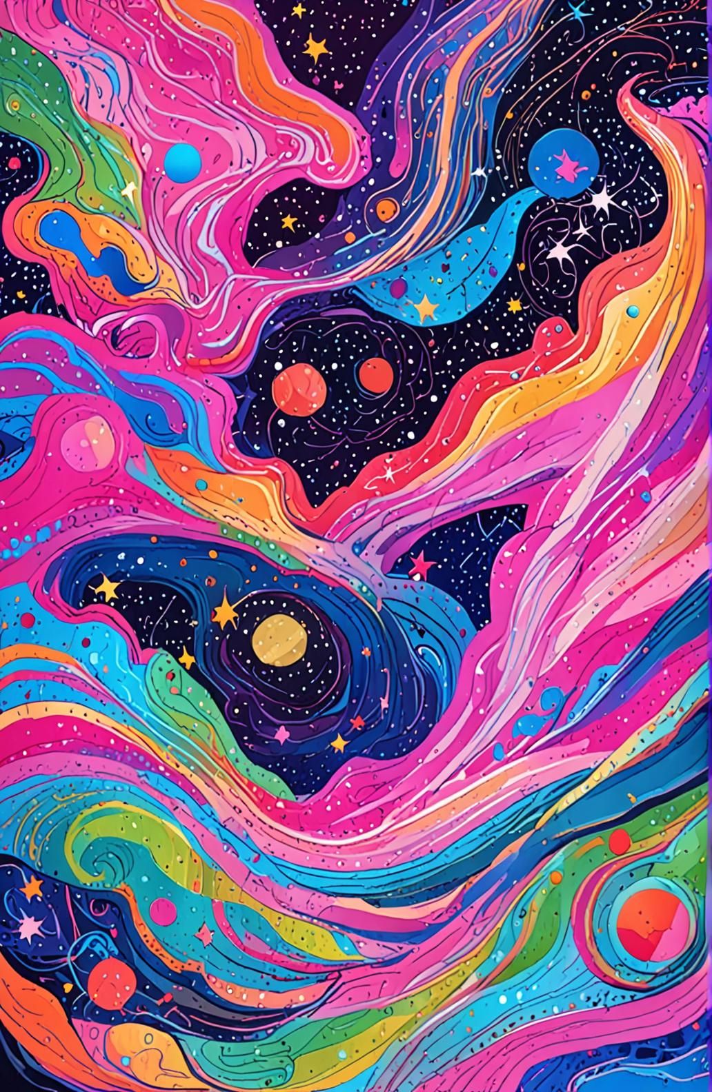Trippy Space Wallpaper