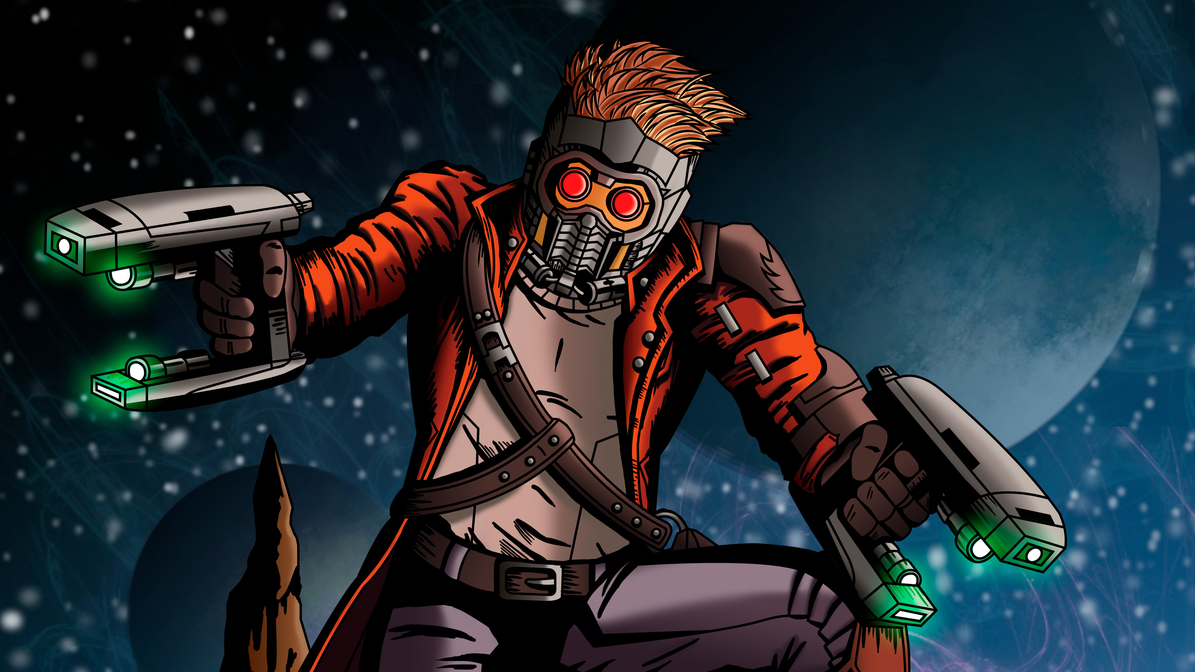Star Lord Digital Art 4k Wallpaper HD Superheroes