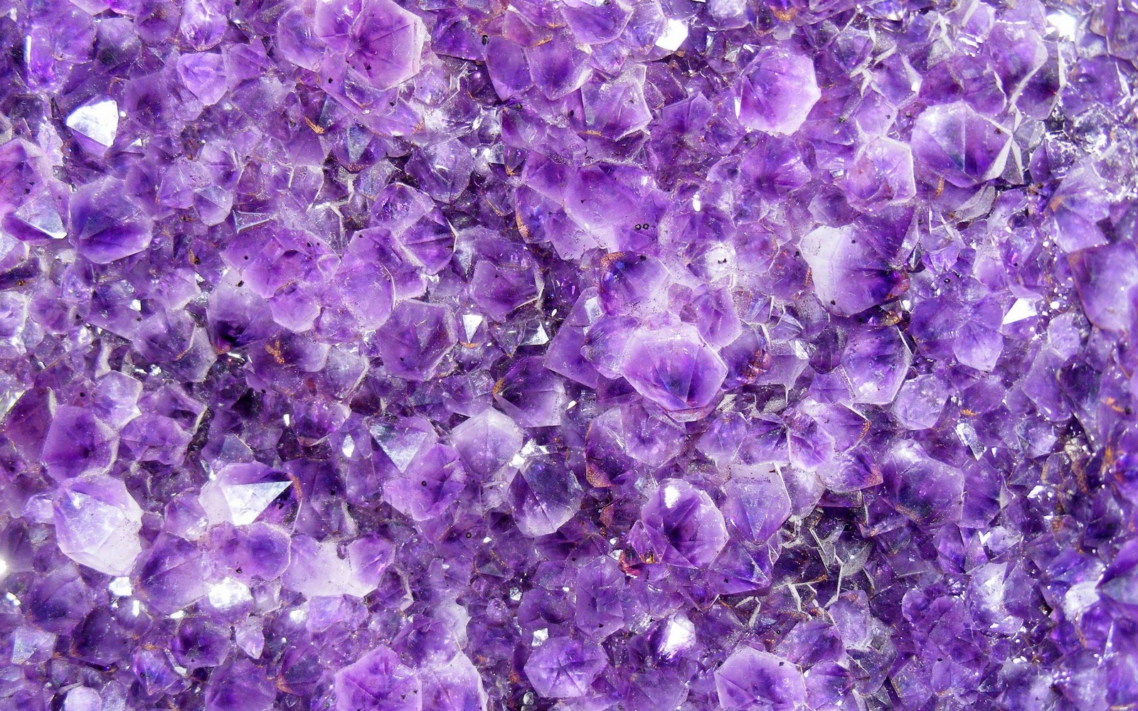 Purple Crystals Widescreen HD Wallpaper