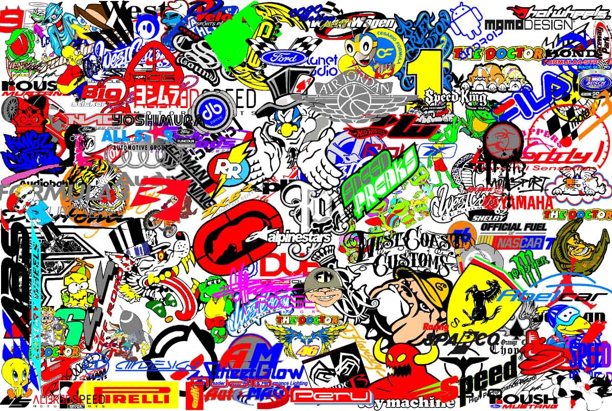 Jdm Stickers Wallpaper HD Pin Sticker Bomb