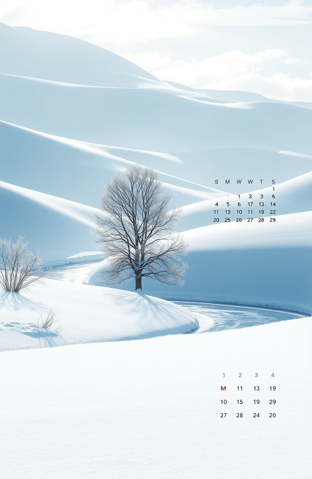 January Calendar Wallpaper