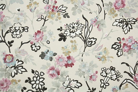 S Vintage Wallpaper Antique Floral With Purple And