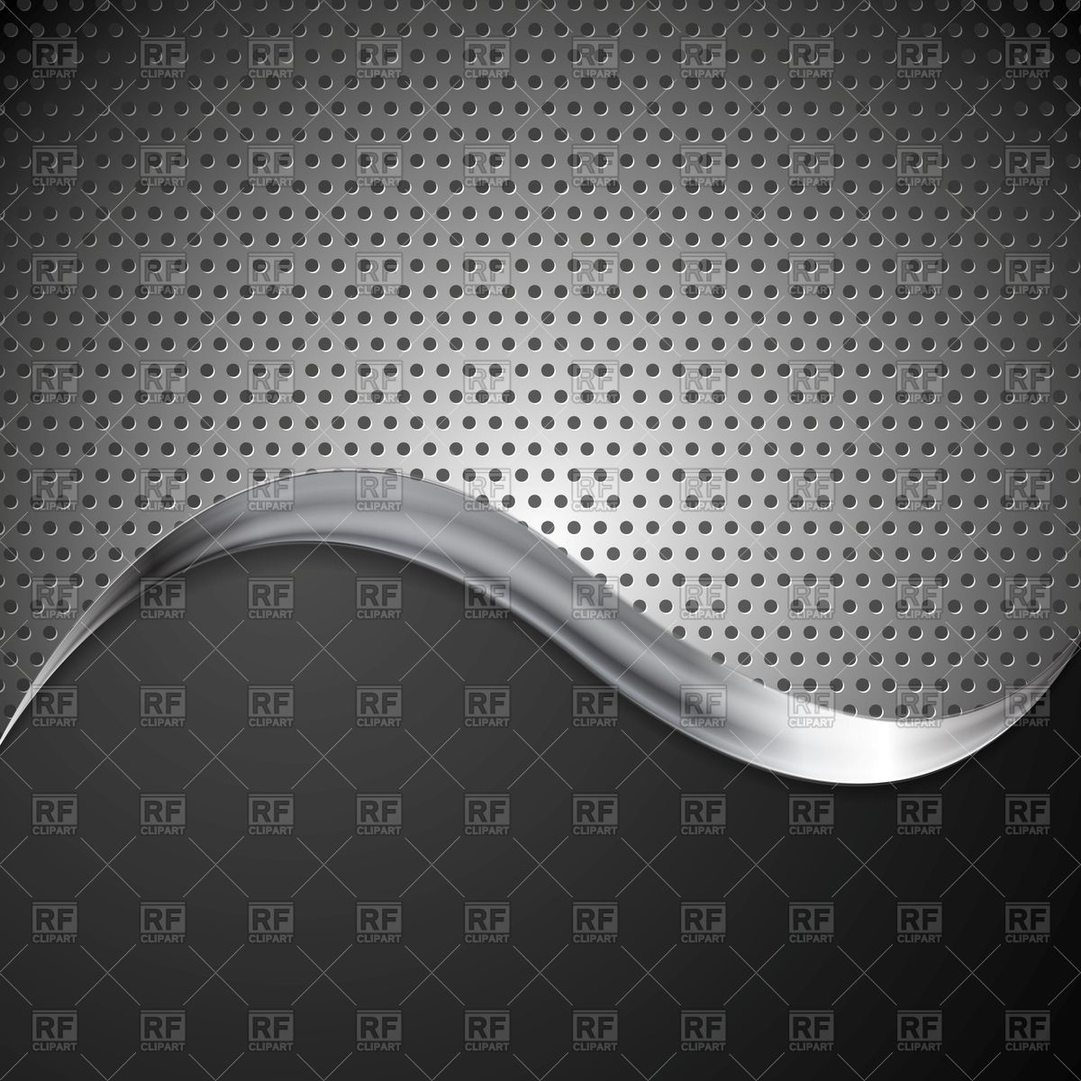 Perforated Metal Background And Steel Wave Vector Image Of