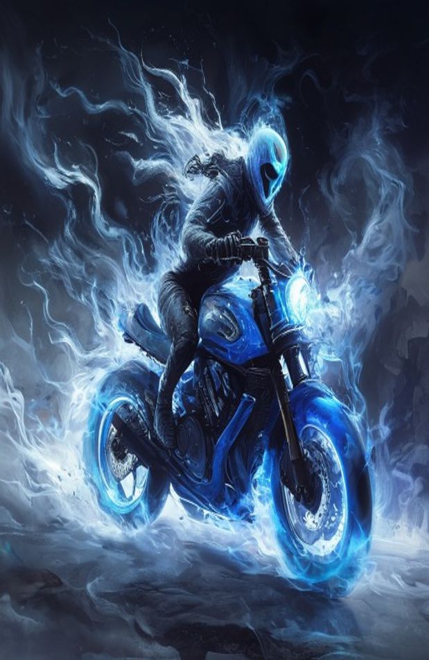 Blue Ghost Rider Wallpaper